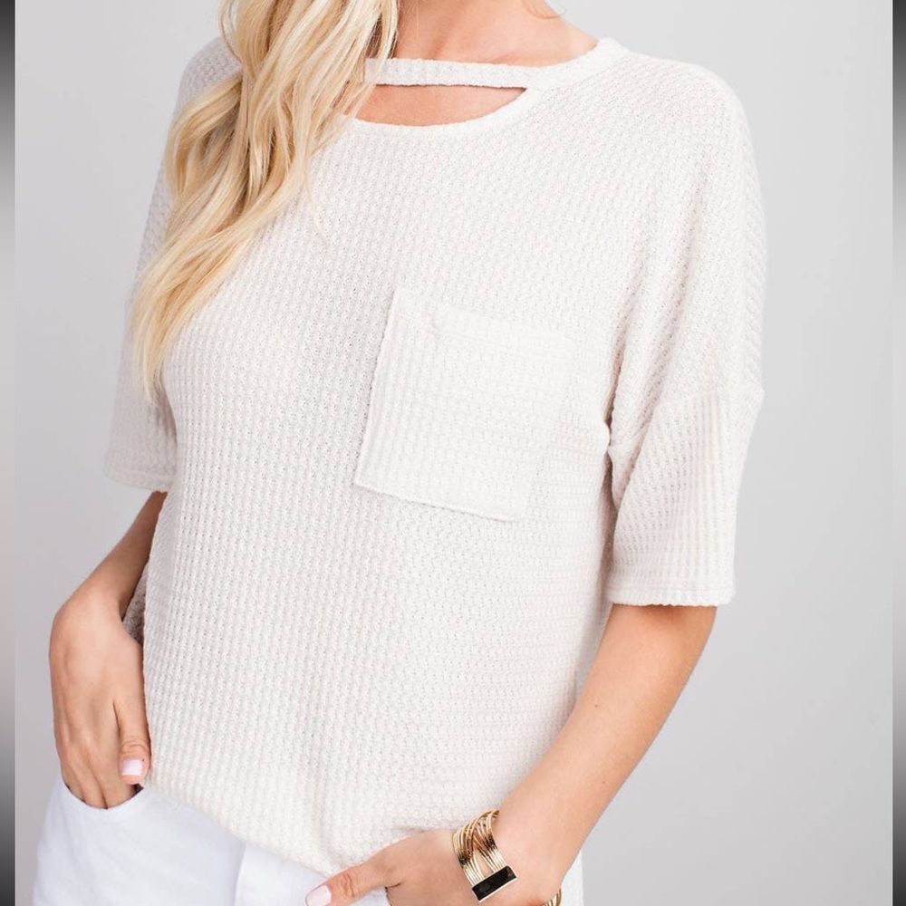 Ivory Thermal Blouse  Women’s Top - Multiple Sizes